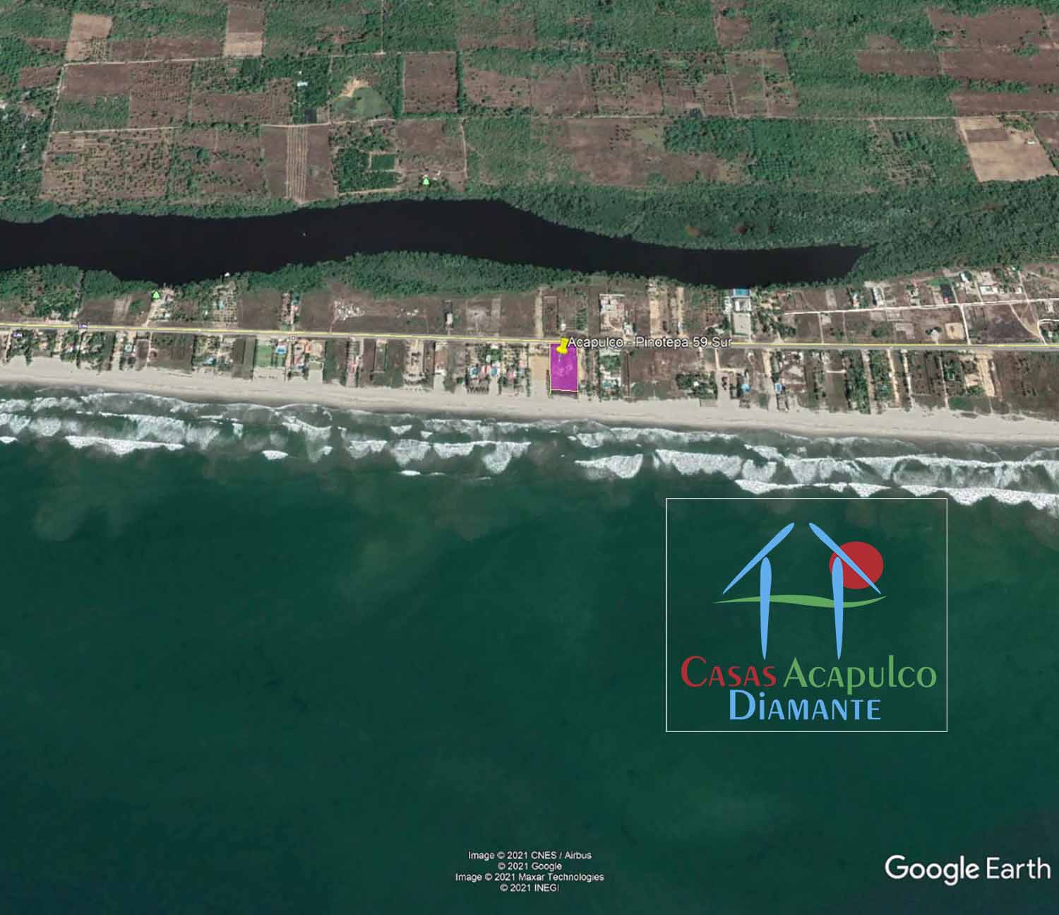 Terreno Barra Vieja Pinotepa 59 Sur - Ubicación satelital y entorno 8